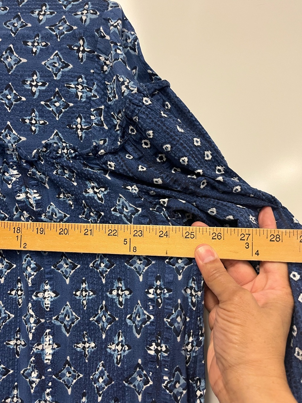 J. Jill Blue Printed Button-Front Blouse - Picture 10 of 10